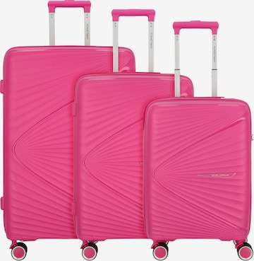 Set di valigie 'Vegas' di Worldpack in rosa: frontale