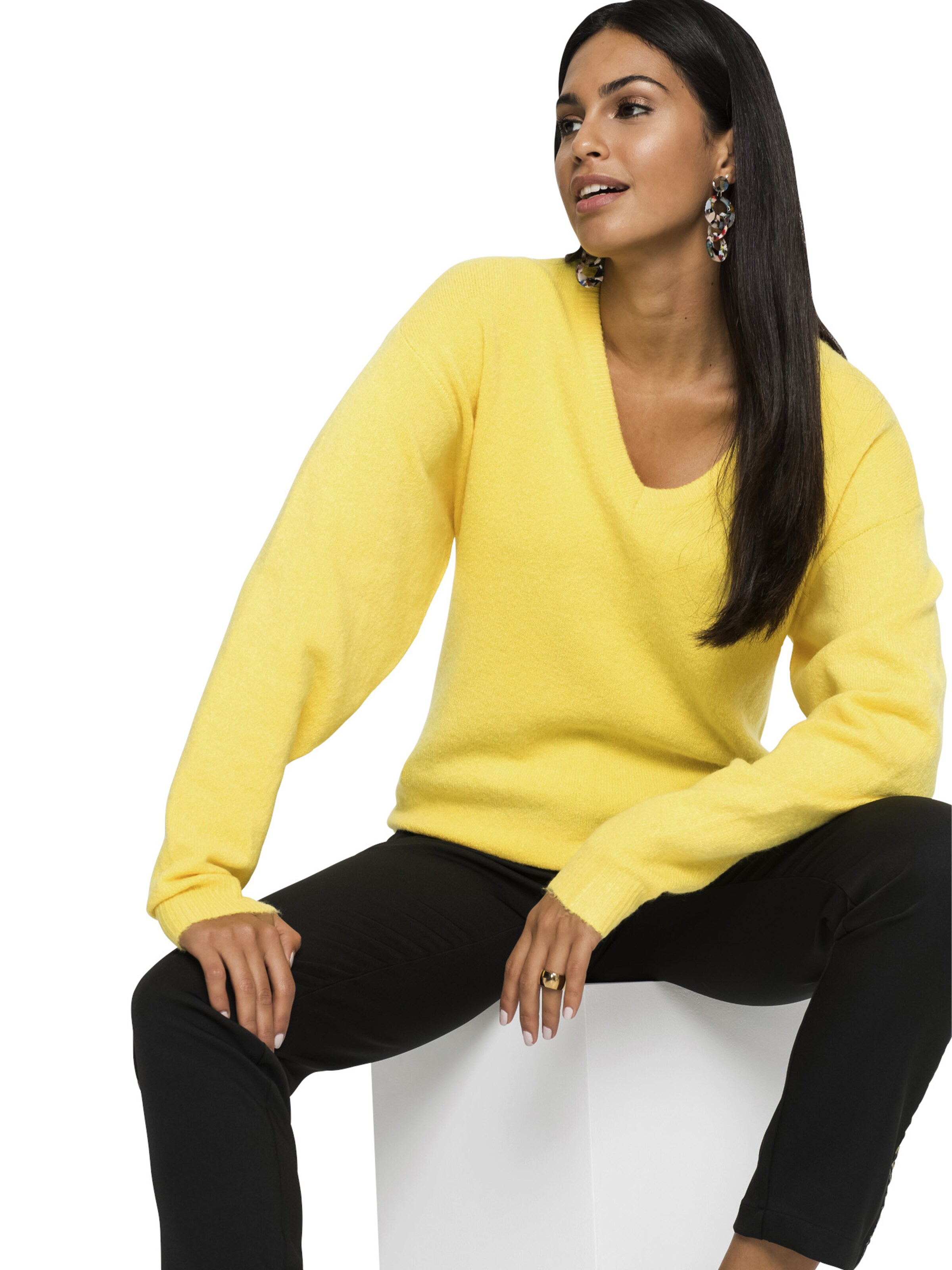 Pull-over oversize bonprix en jaune