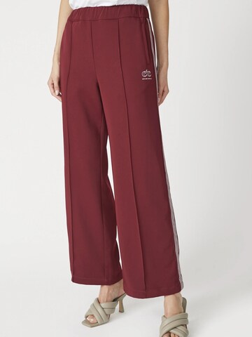 Wide Leg Pantalon 'Amina' co'couture en rouge : devant