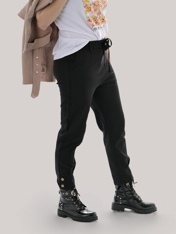 LEAFLETIC Regular Trousers 'Leafletic Women’s Long Length Trousers' in Black