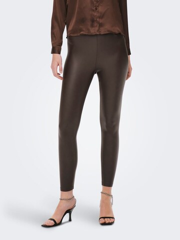 JDY Skinny Leggings 'Stine' in Brown: front