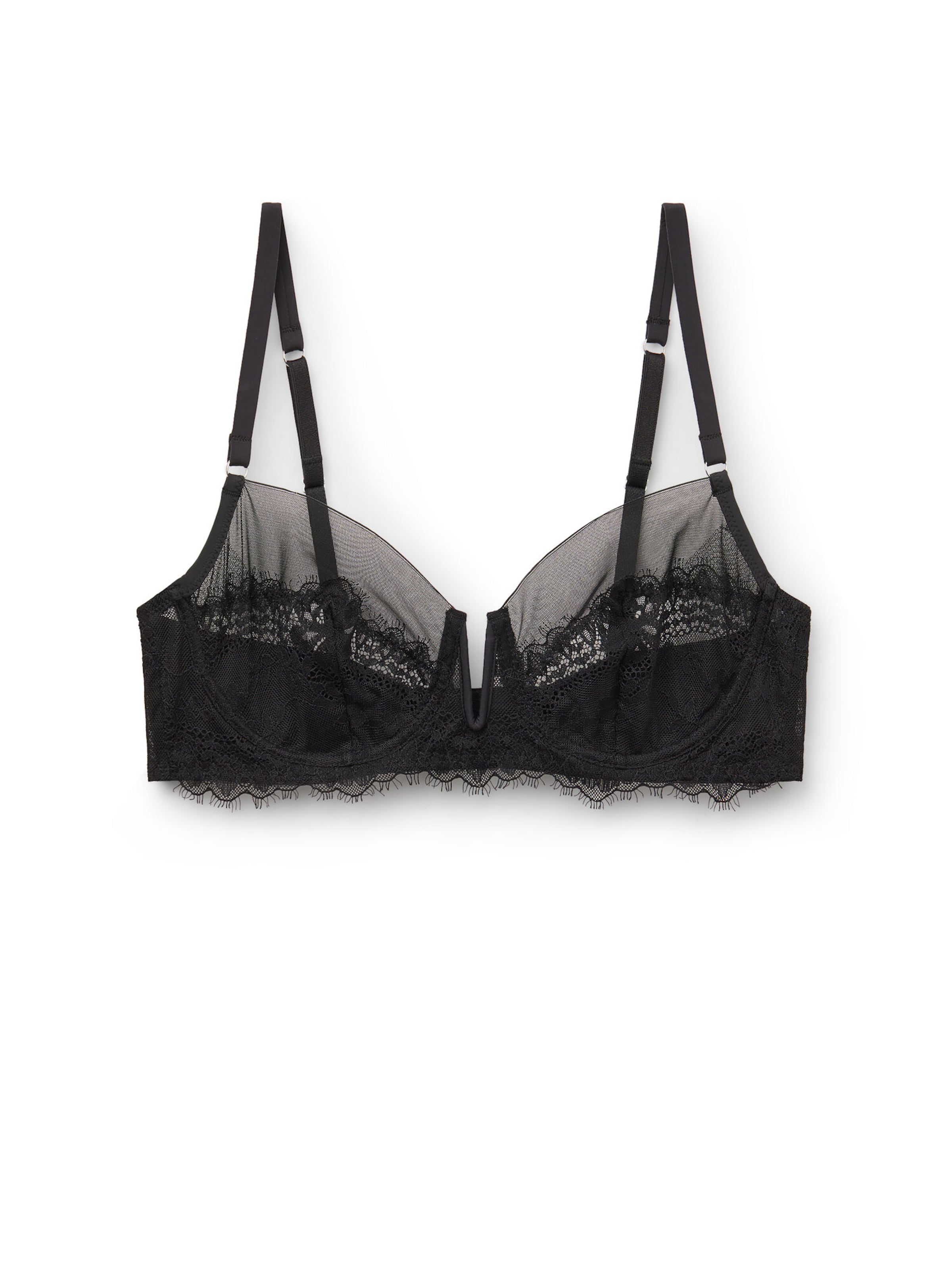 INTIMISSIMI Balconette BH 'Sheer Glamour' in Schwarz: Vorderseite