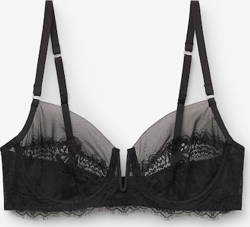INTIMISSIMI Balconette BH 'Sheer Glamour' in Schwarz: Vorderseite