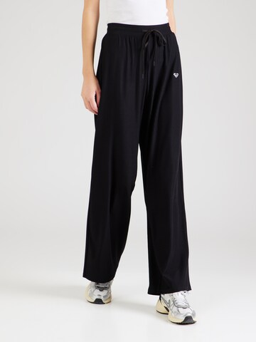 ROXY Wide leg Workout Pants 'RISE & VIBE' in Black: front