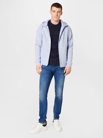 BOSS Zip-Up Hoodie 'Saggy 1' in Blue