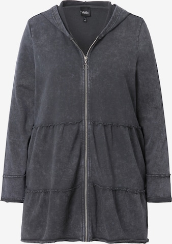 Ulla Popken Sweatjacke in Grau: Vorderseite