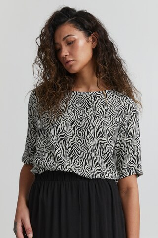 ICHI Blouse 'IHMARRAKECH' in Zwart: voorkant