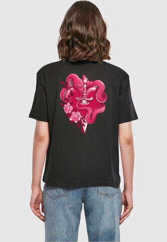 Miss Tee - Camiseta 'Snakes Heart' en negro: frente