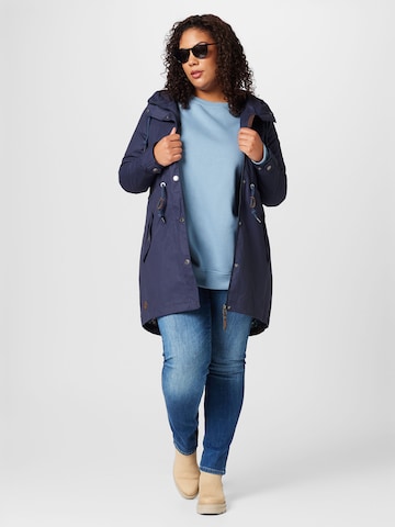 Parka mi-saison 'CANNY' Ragwear Plus en bleu