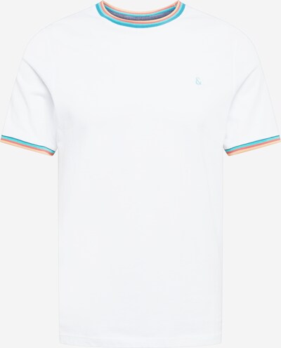 COLOURS & SONS T-Shirt 'KARL' en pétrole / orange / blanc, Vue avec produit