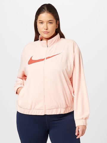 Nike Sportswear Athletic fleece jacket in Orange: front