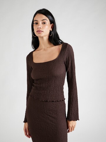 Gina Tricot Shirt in Braun: Vorderseite