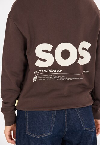 SOS Sweatshirt 'Bovec' in Braun