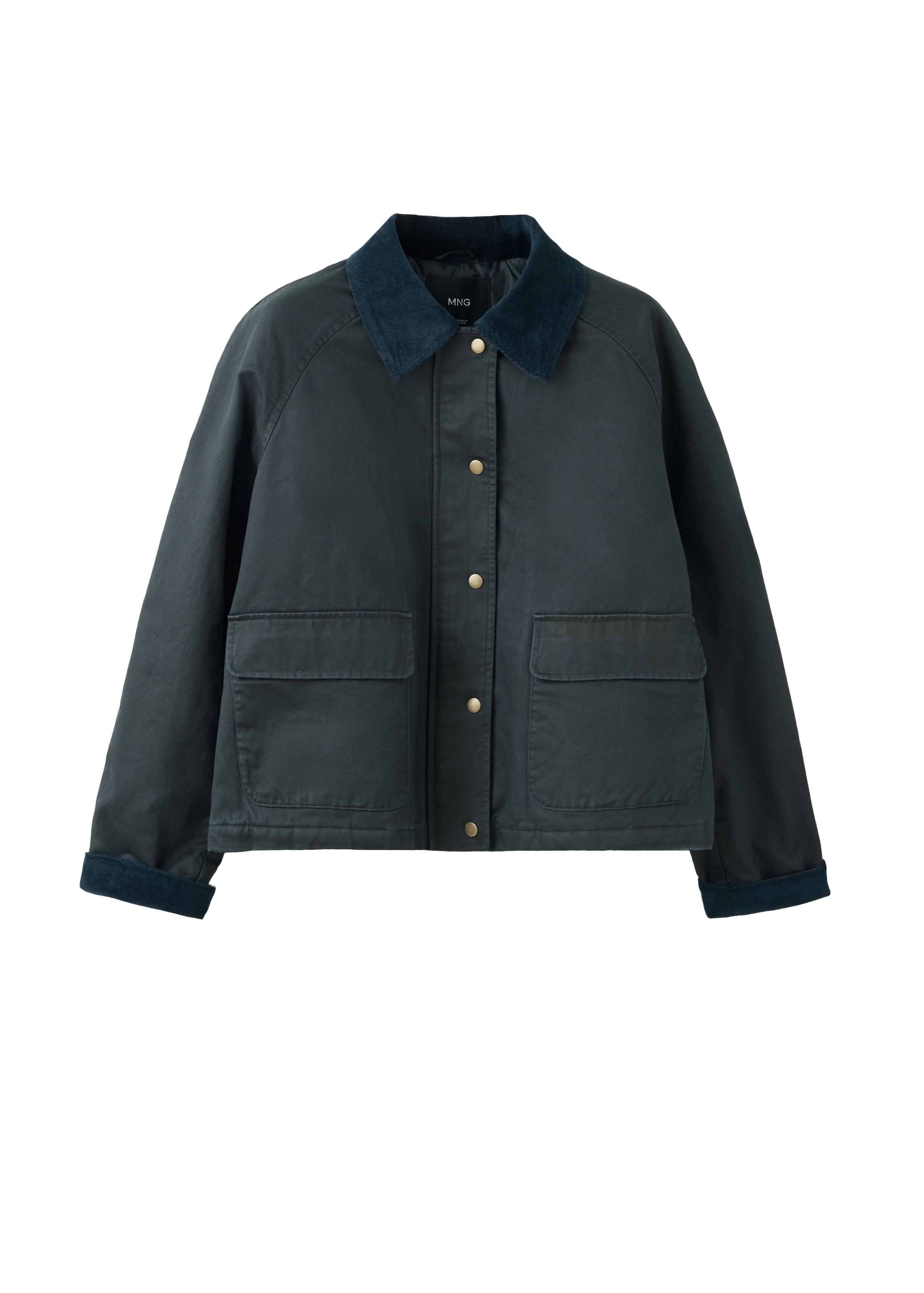 MANGO TEEN Jacke 'CHESTER' in Blau: Vorderseite