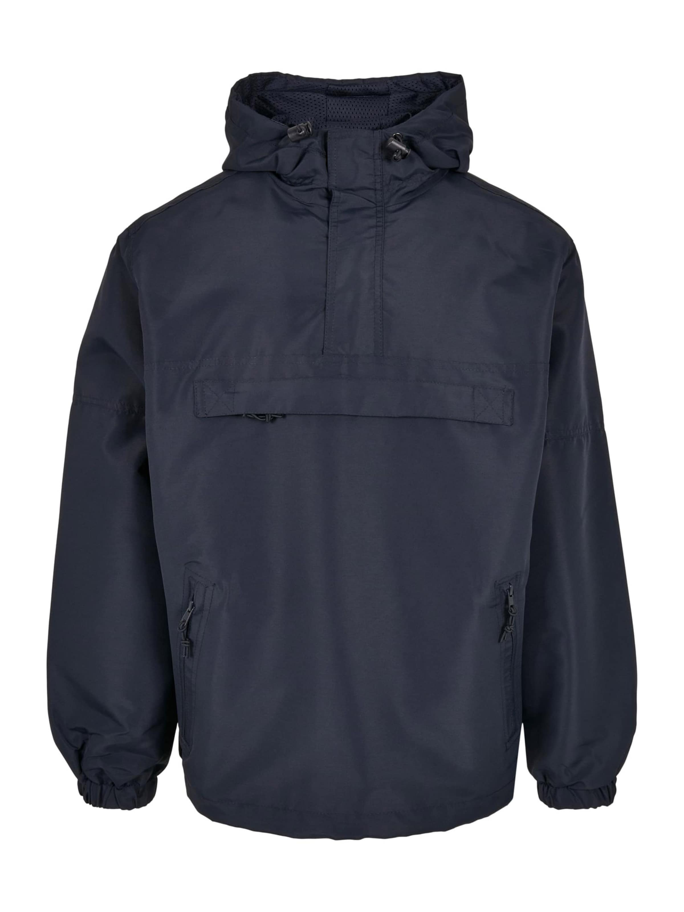 Brandit Between-season jacket in Blue: front