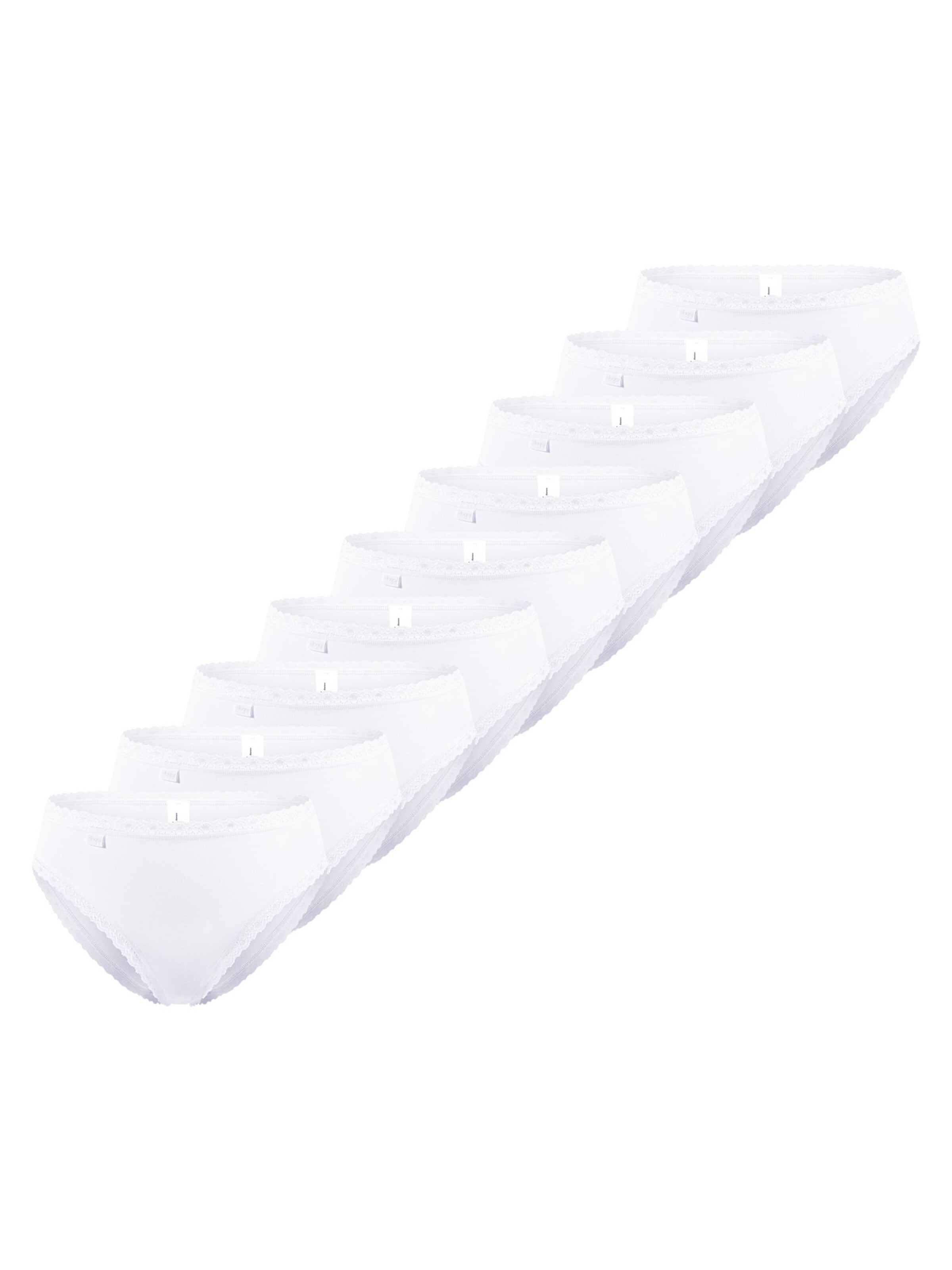 SLOGGI Slip '24/7 Cotton Lace' in White: front