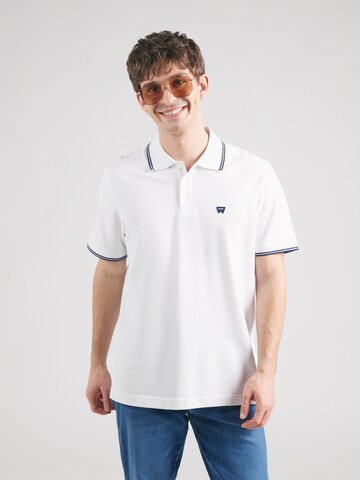 WRANGLER Tričko 'POLO SHIRT' – bílá: přední strana