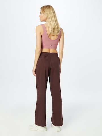 Wide Leg Pantalon de sport South Beach en marron