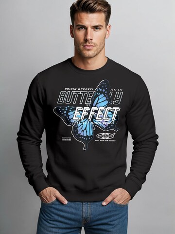 Neverless Sweatshirt 'Butterfly' in Black