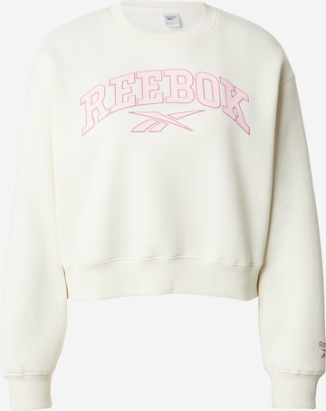 ReebokSweater majica 'PEARL VARSITY' - bijela boja: prednji dio