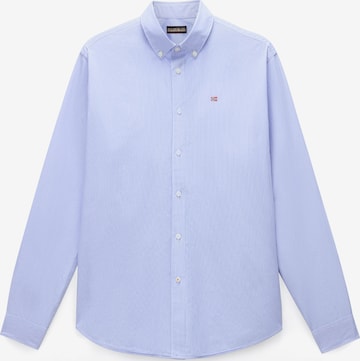 mėlyna NAPAPIJRI Patogus modelis Marškiniai 'G-TERRA LS': priekis