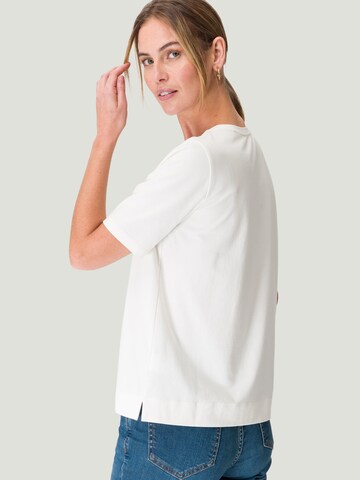 zero T-Shirt mit Foliendruck in Weiß
