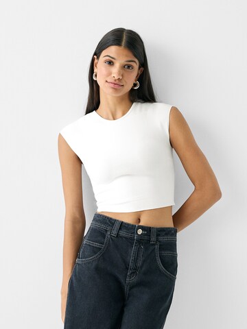 Bershka Top in Wit: voorkant