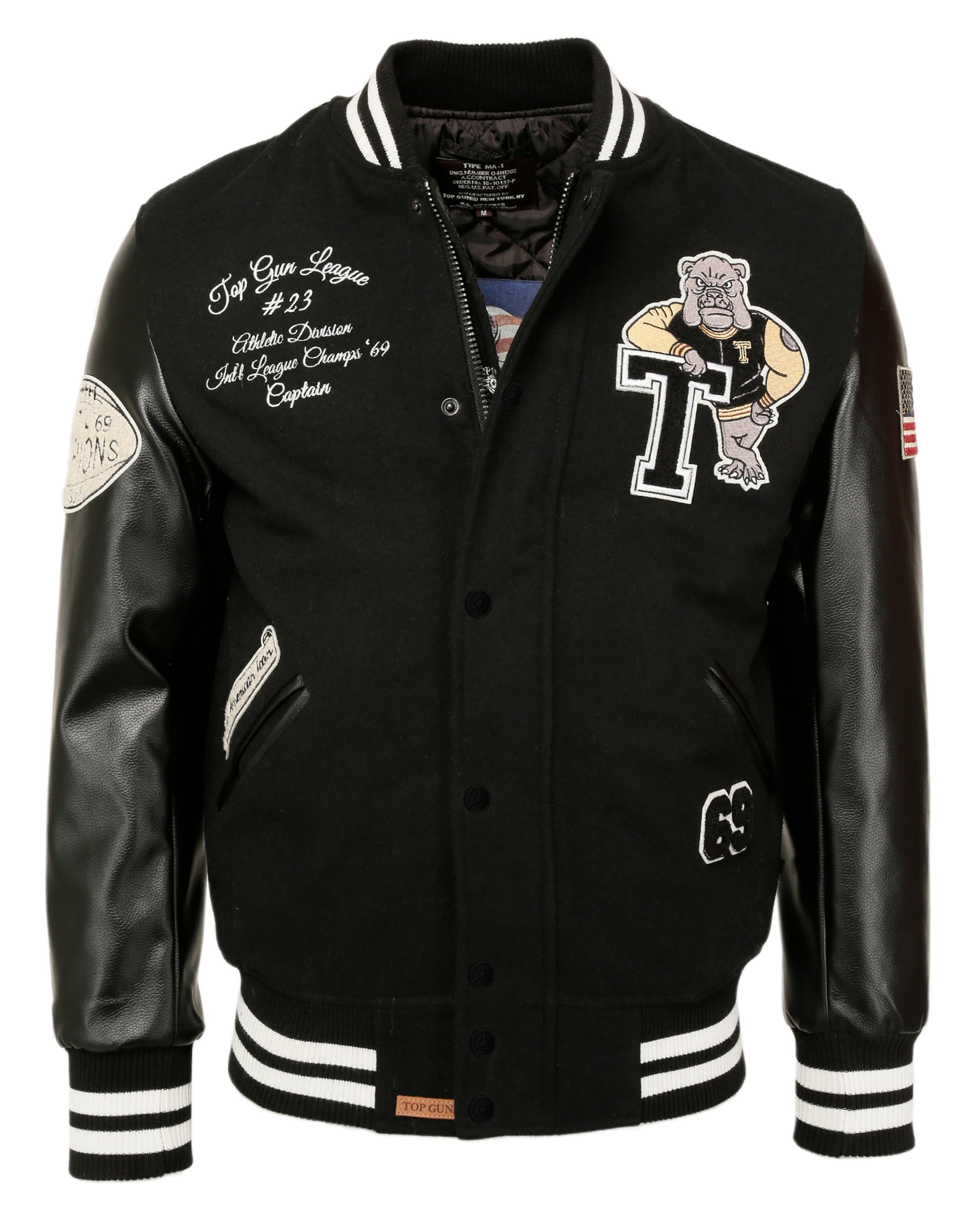TOP GUN Between-season jacket in Black: front