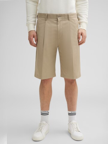 STRELLSON Regular Pleat-front trousers 'Kory' in Beige: front