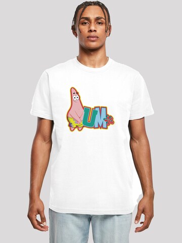 T-Shirt 'Spongebob Schwammkopf Patrick Star' F4NT4STIC en blanc : devant