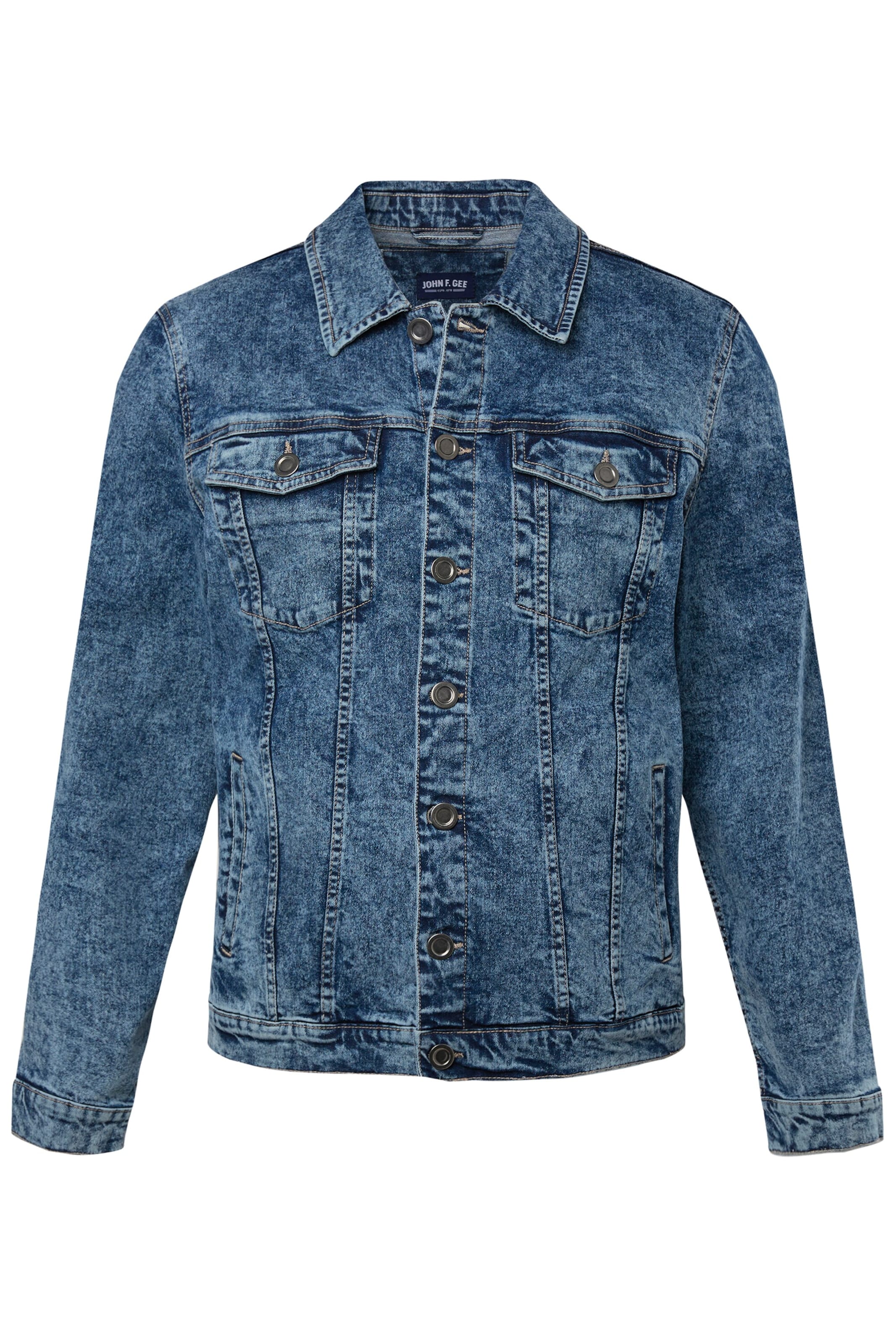 John F. Gee Jacke in Blau: Vorderseite