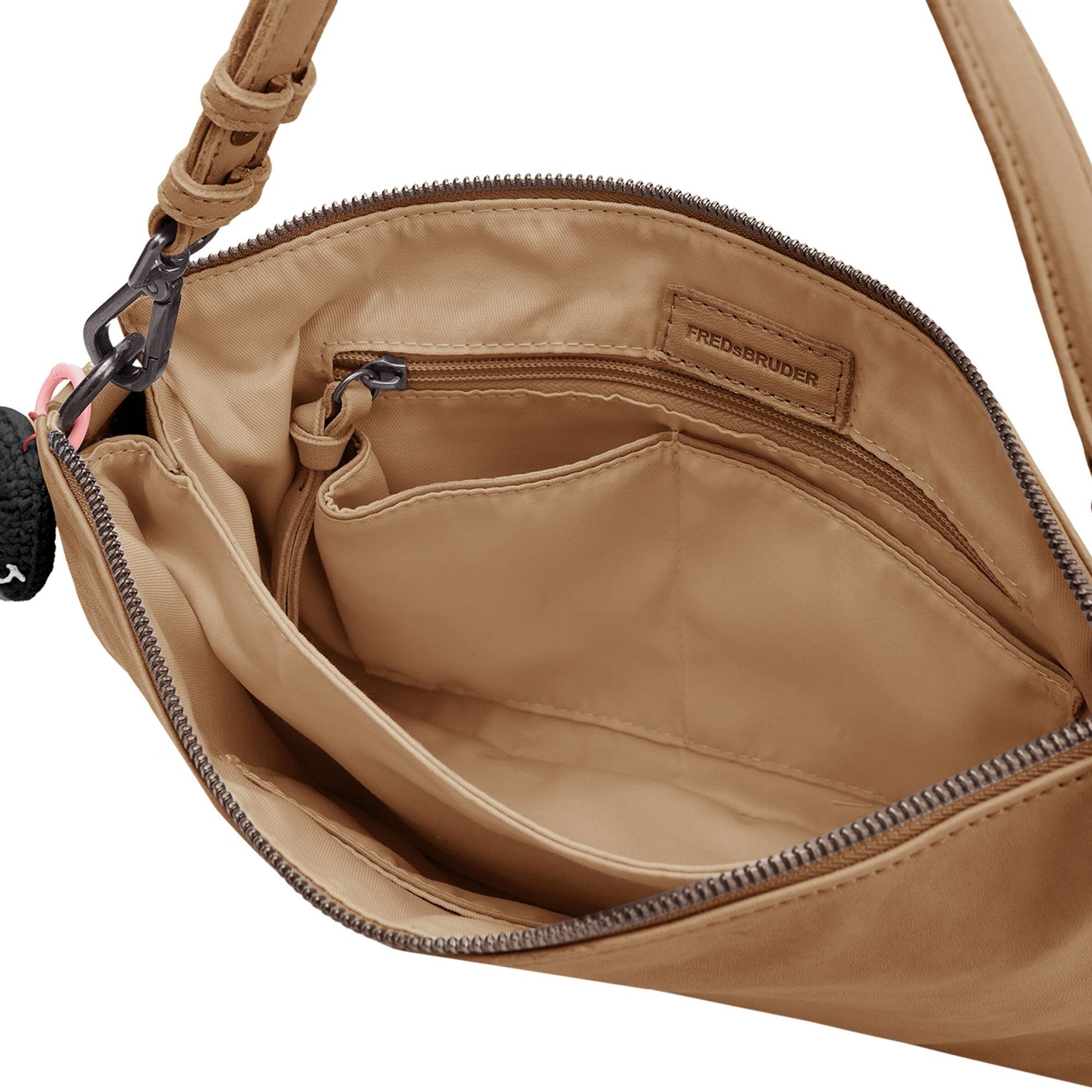 FREDsBRUDER Schoudertas 'Take A Smile' in Bruin