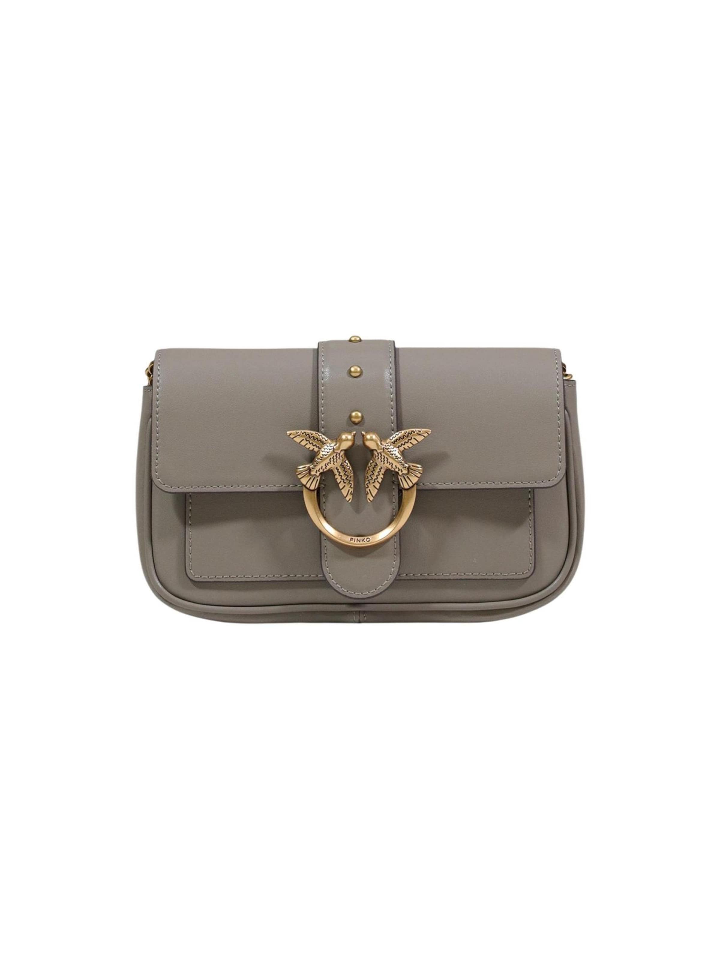 PINKO Skuldertaske 'POCKET LOVE ONE SIMPLY 100061 A0F1' i grå