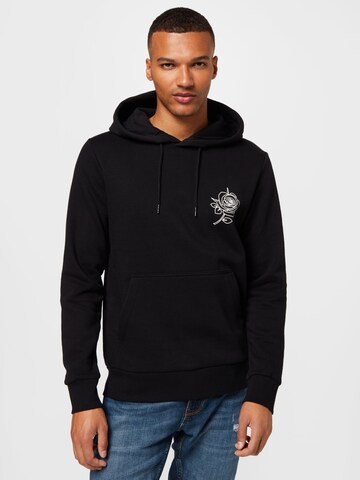 JACK & JONES Sweatshirt 'ROXY' in Zwart: voorkant