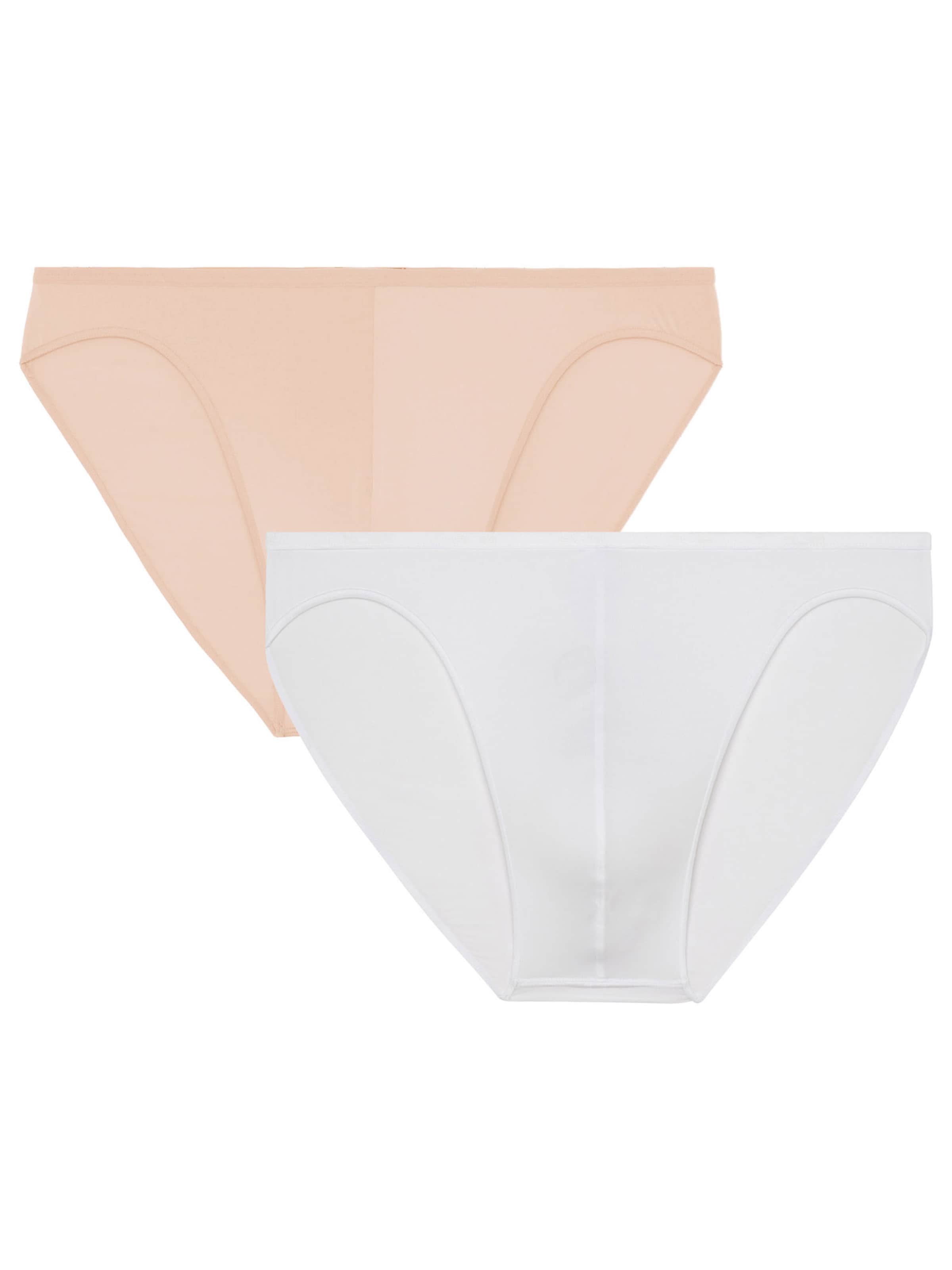 HOM Panty ' Plumes ' in Beige: front