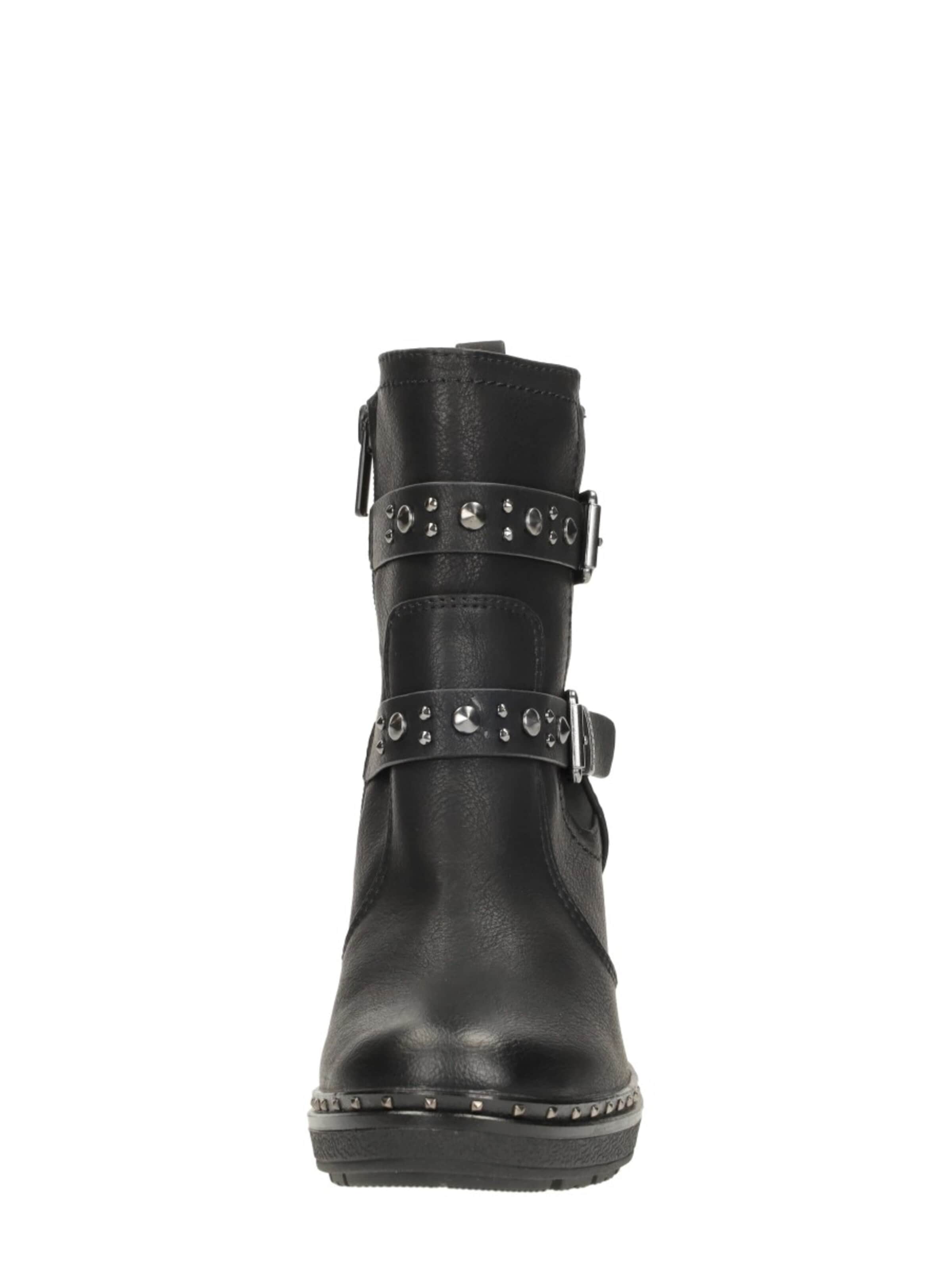 MUSTANG Boots 'Enkellaarsjes Hak' in Black