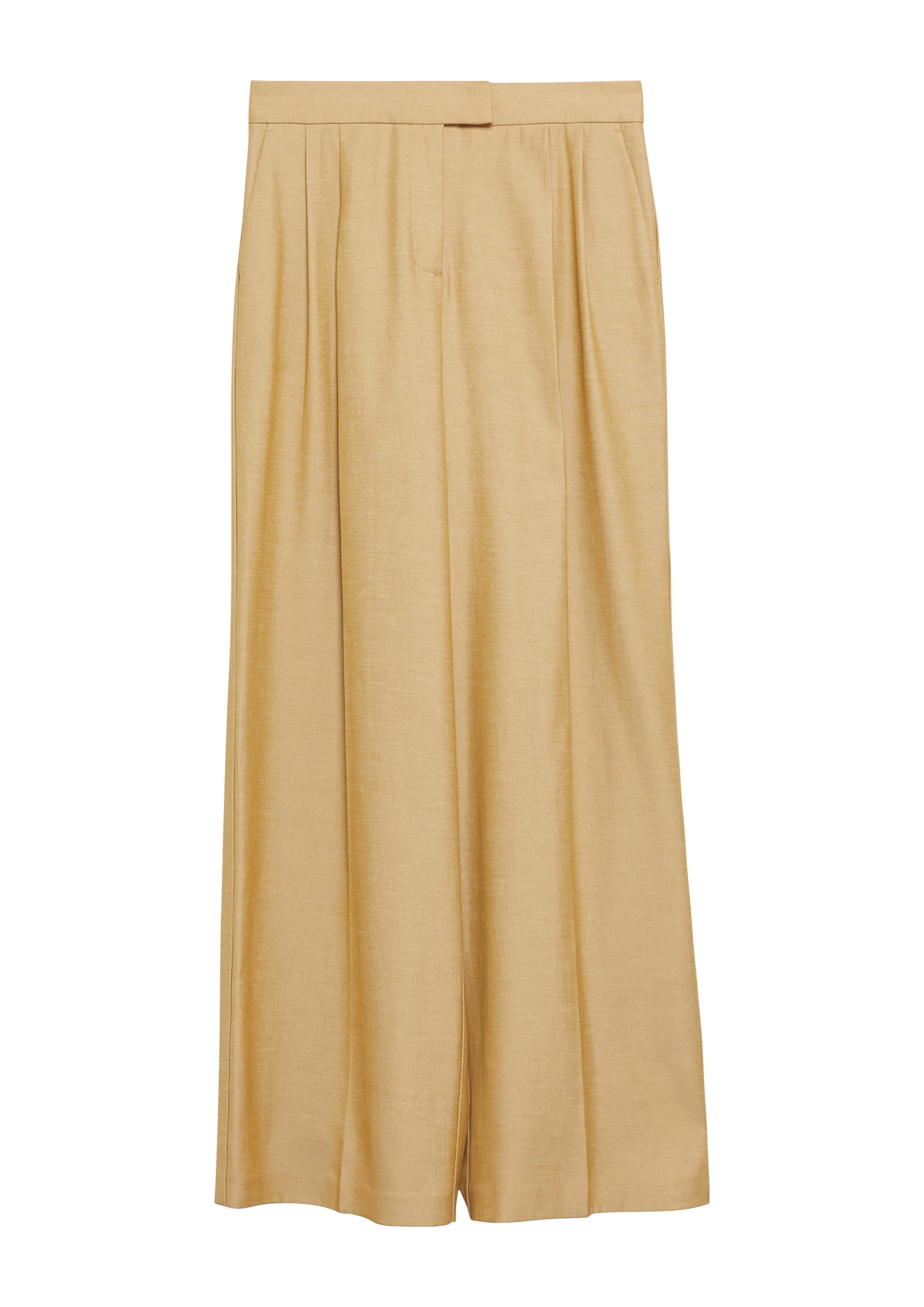 Regular Pantalon à plis COMMA en jaune : devant