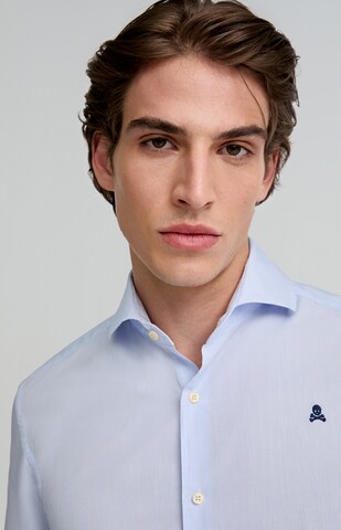 Scalpers Regular fit Button Up Shirt 'Elisee' in Blue