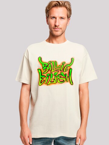F4NT4STIC Shirt 'Billie Eilish' in Beige: voorkant