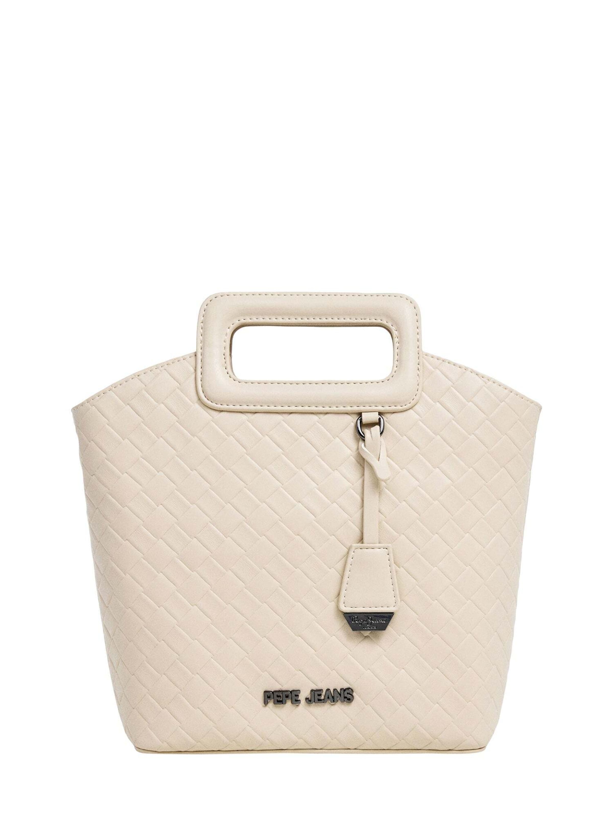 Pepe Jeans - Bolso de mano 'Teagan' en blanco: frente