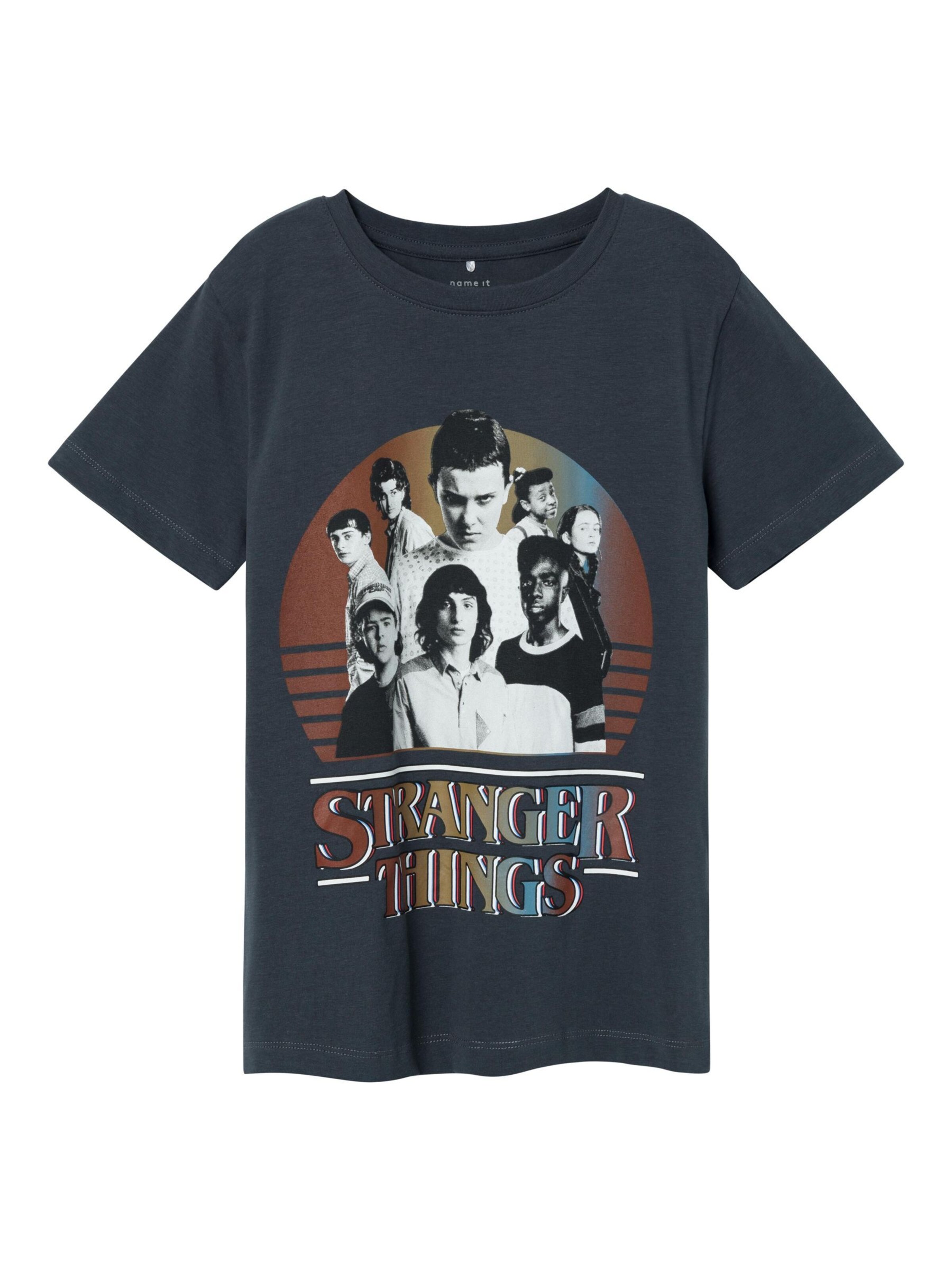 NAME IT Shirt 'Stranger Things' in Blauw: voorkant