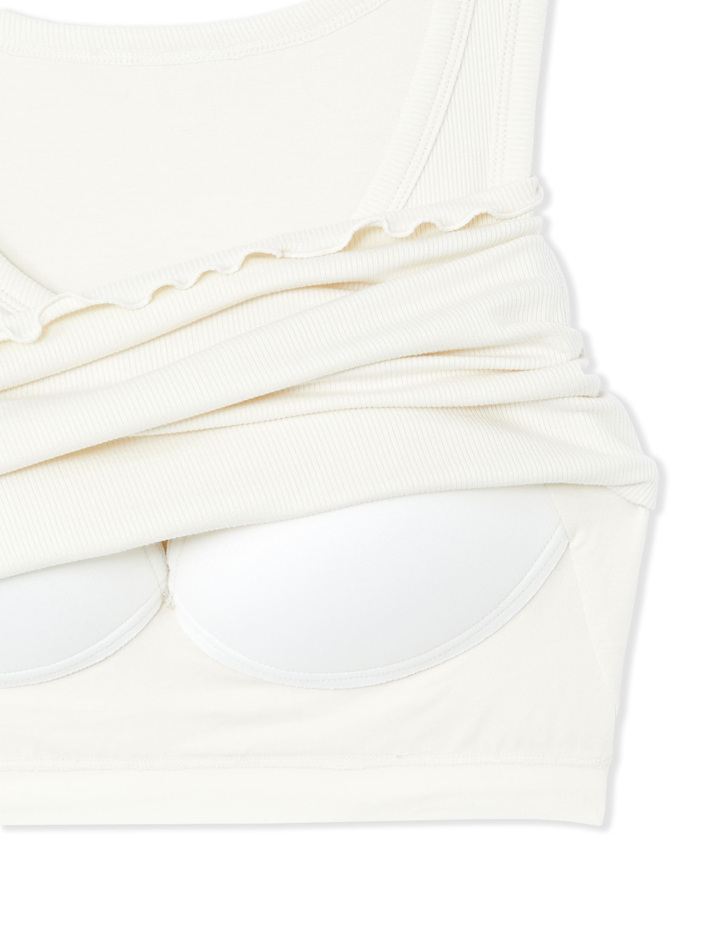 ETAM Pajama Shirt 'Bra' in Beige