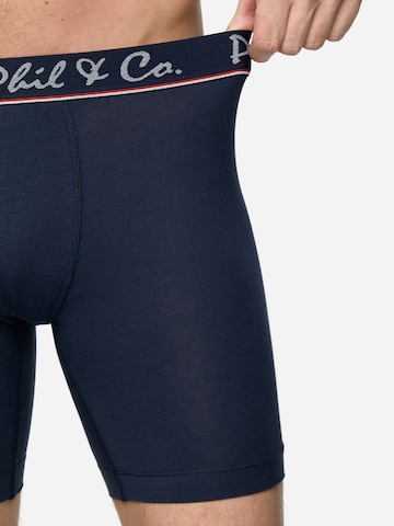 Phil & Co. Berlin - Calzoncillo boxer ' Jersey Long Boxer ' en azul