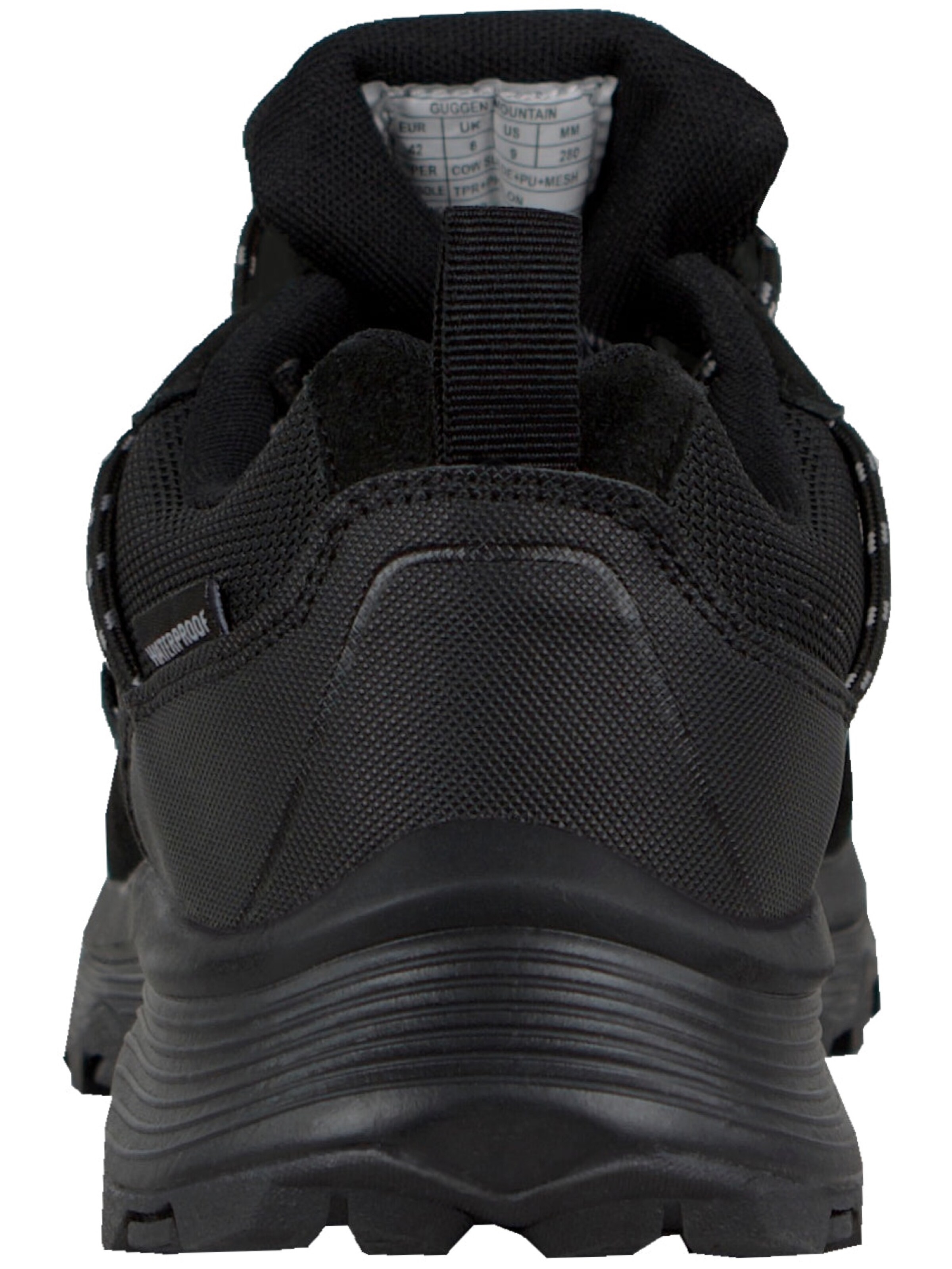 Guggen Mountain Athletic lace-up shoe 'Wandern Trekkingschuhe T029 Wanderschuhe' in Black