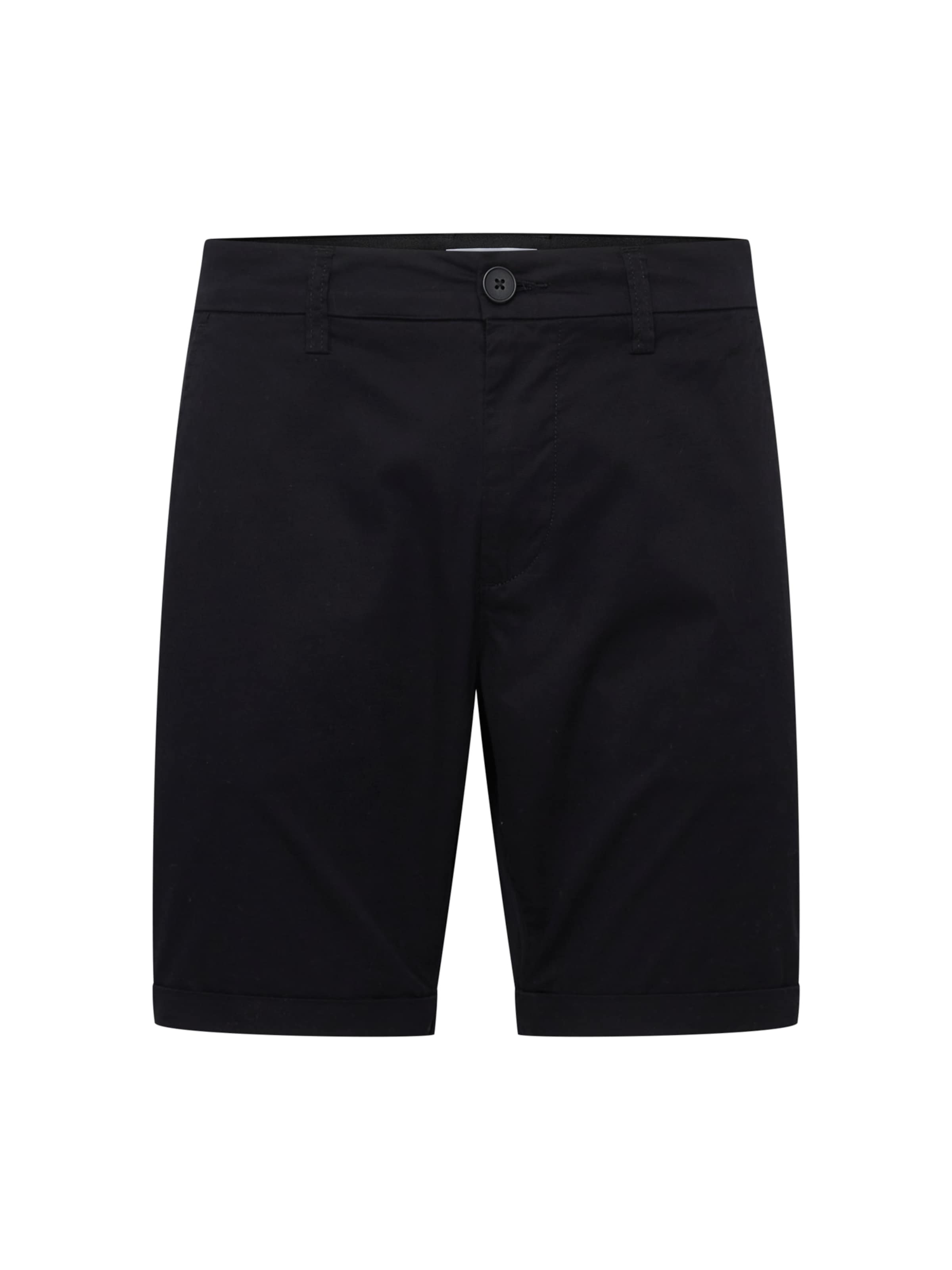 KnowledgeCotton Apparel Regular Chino trousers 'Chuk' in Black: front