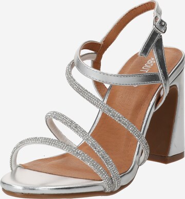 ABOUT YOU - Sandalias con hebilla 'Malia' en plata: frente