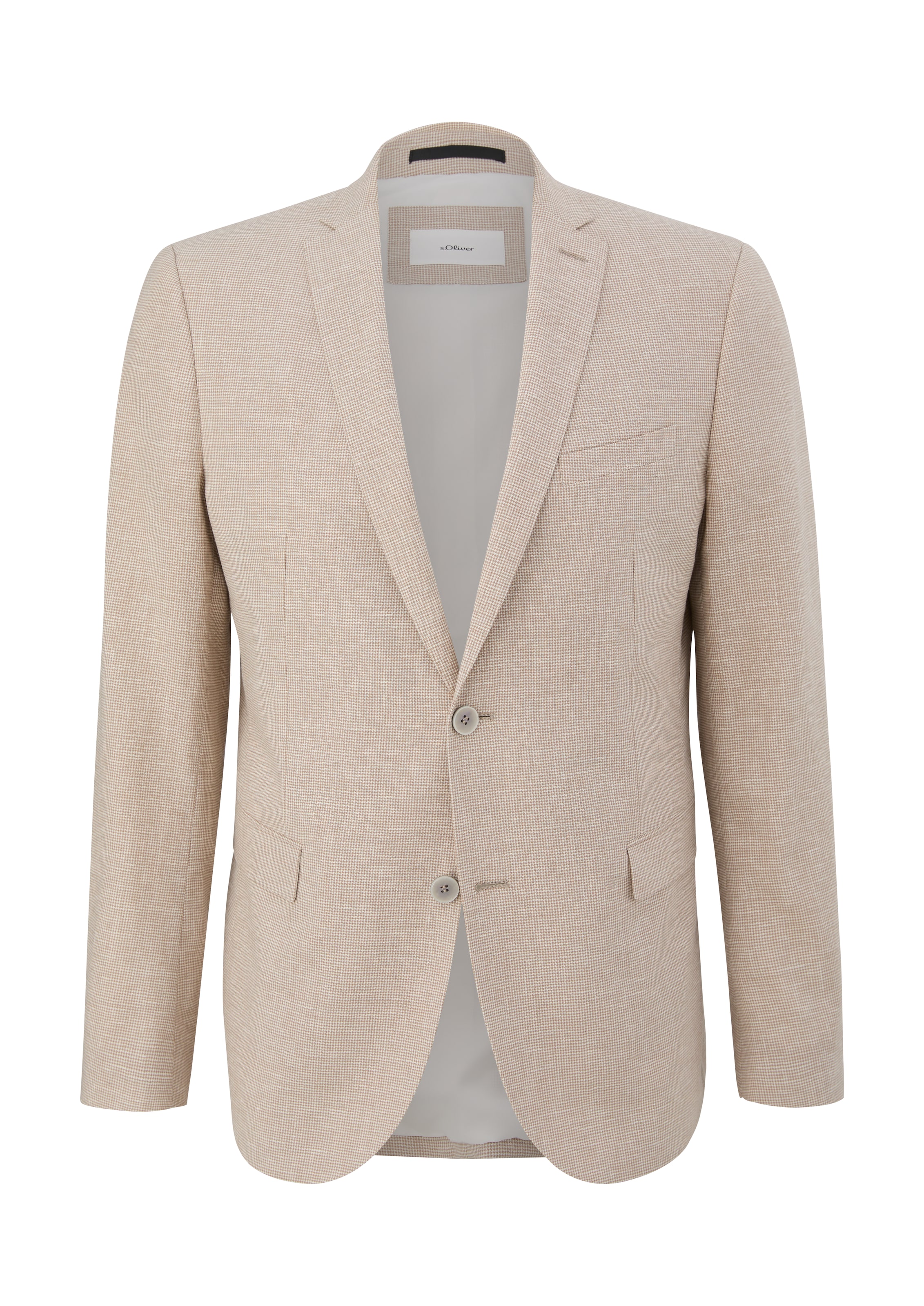 Coupe slim Veste de costume s.Oliver BLACK LABEL en beige : devant