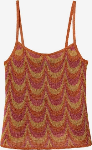 MANGO Knitted Top 'Hawai' in Orange: front
