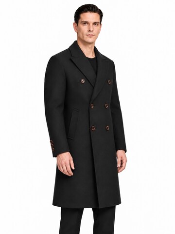 ALLTHEMEN Winterjas 'Gewebe' in Zwart
