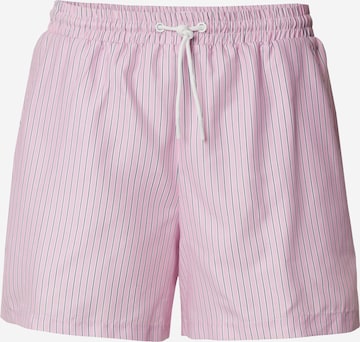 DAN FOX APPAREL Board Shorts 'Juri' in Pink: front